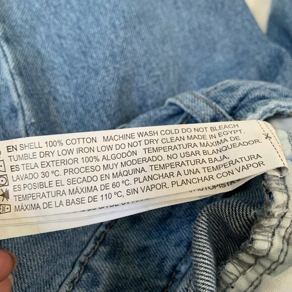 Forever21‎ high rise button fly distressed boyfriend medium wash denim jeans - Picture 7 of 11